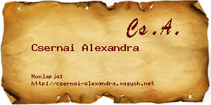 Csernai Alexandra névjegykártya