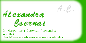 alexandra csernai business card